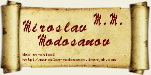 Miroslav Modošanov vizit kartica